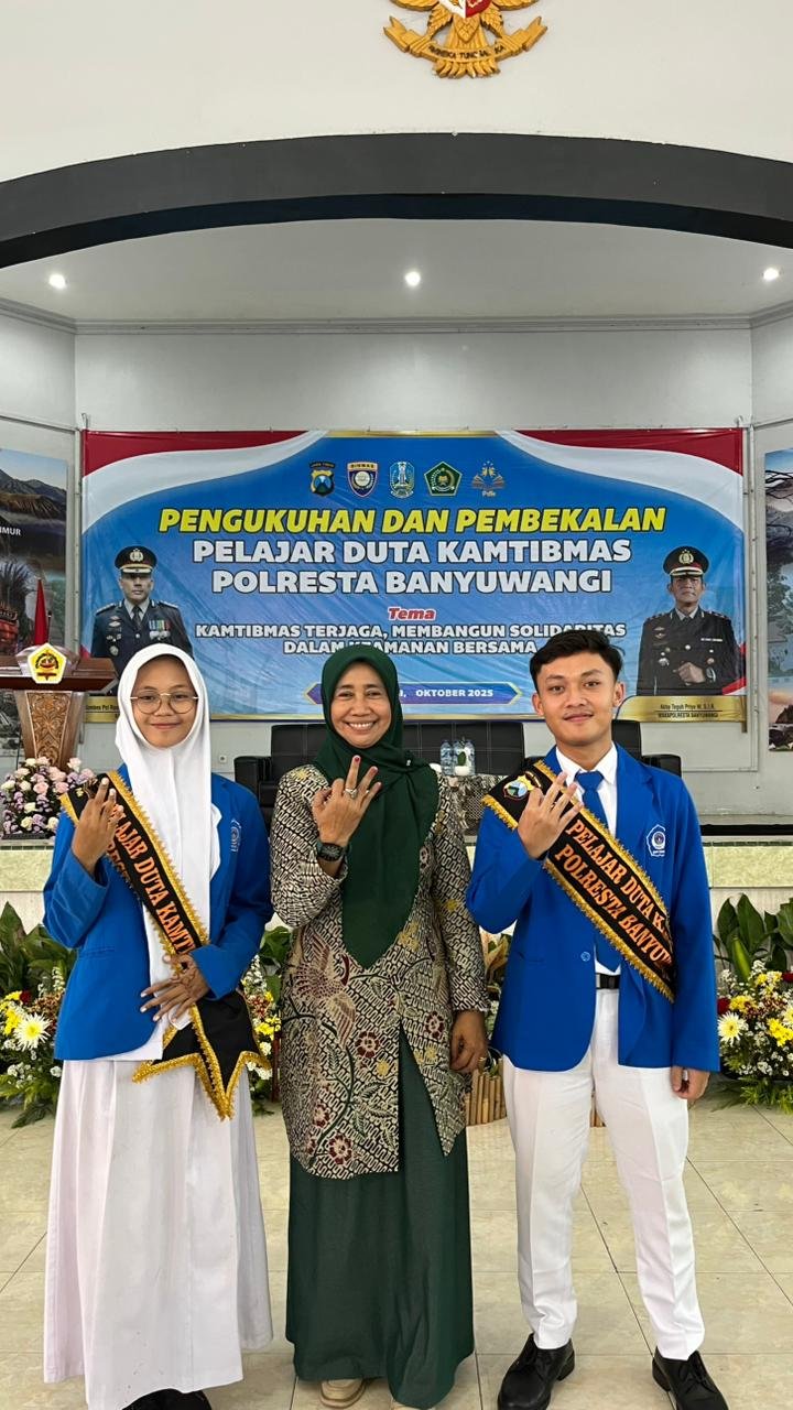 Peserta Didik MAN 3 Banyuwangi dikukuhkan sebagai Pelajar Duta Kamtibmas Polres Banyuwangi